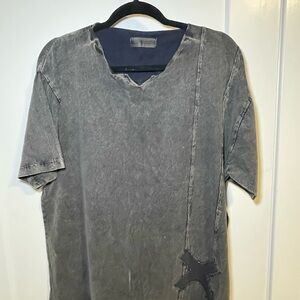 Men's Distressed Black T-Shirt